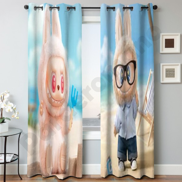 پنل آماده چاپی مخمل طرح عروسک لبوبو